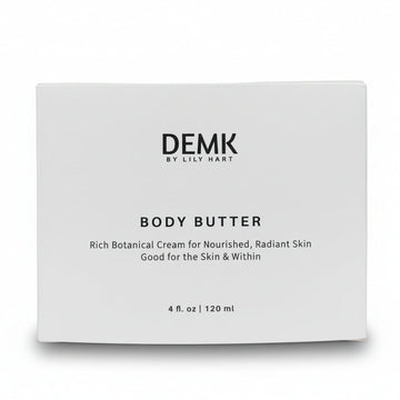 DEMK By Lily Hart Body Butter — whipped beef tallow body moisturizer with organic shea butter, in gift box packaging.