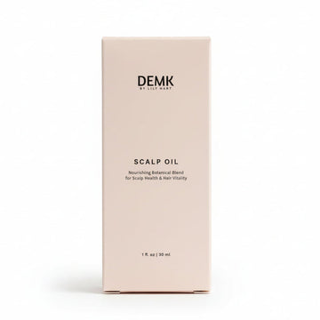 DEMK By Lily Hart Scalp Oil — bhringraj and castor oil scalp treatment, in box packaging.